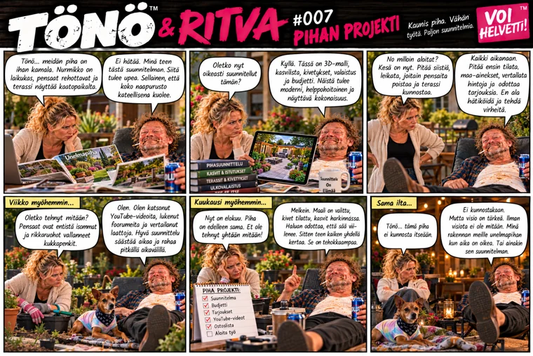 TÖNÖ & RITVA jakso 7: PIHAN PROJEKTI
