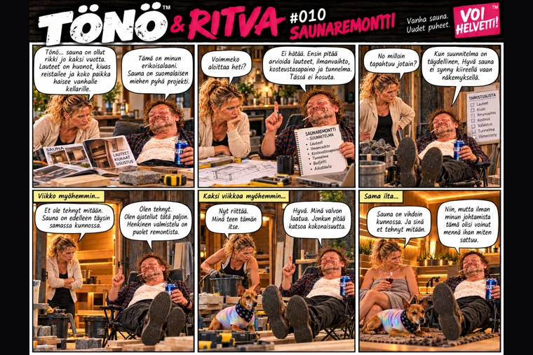 TÖNÖ & RITVA jakso 10: SAUNAREMONTTI